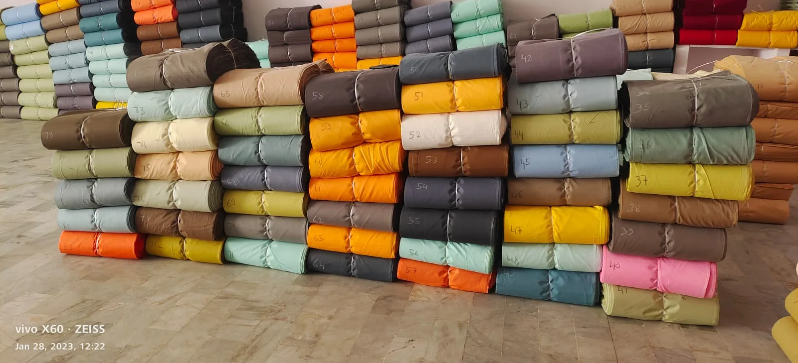 Poplin fabric stock